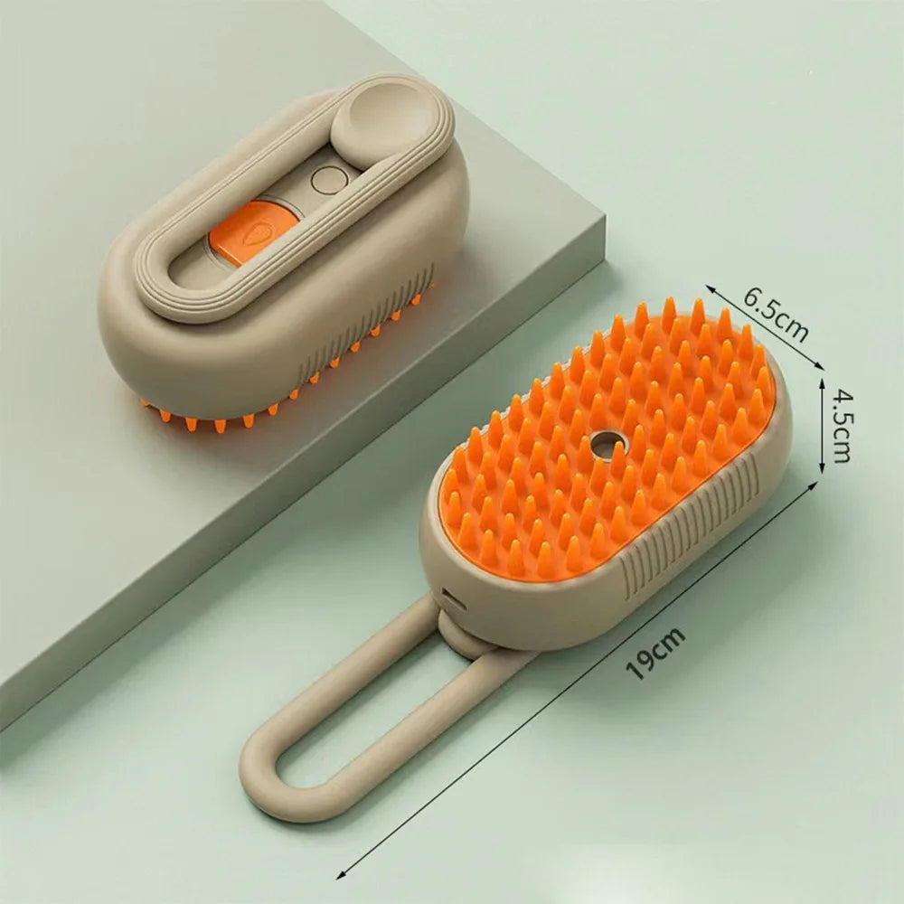 3-in-1 Steam Cat Brush Pet Hair Remover