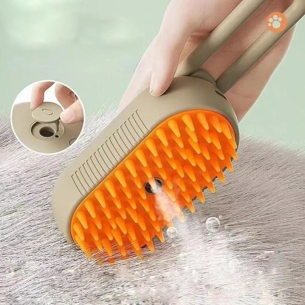 3-in-1 Steam Cat Brush Pet Hair Remover